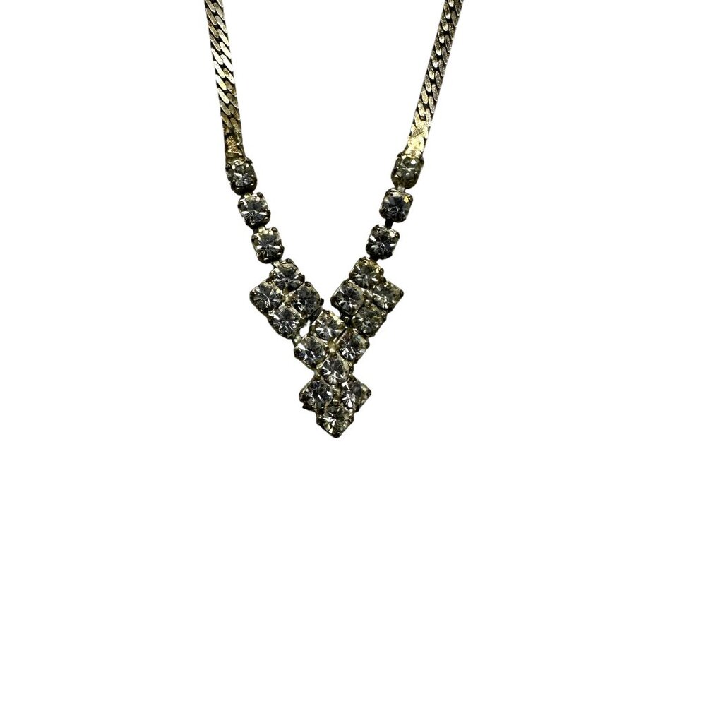 After Thoughts Crystal Rhinestone Necklace